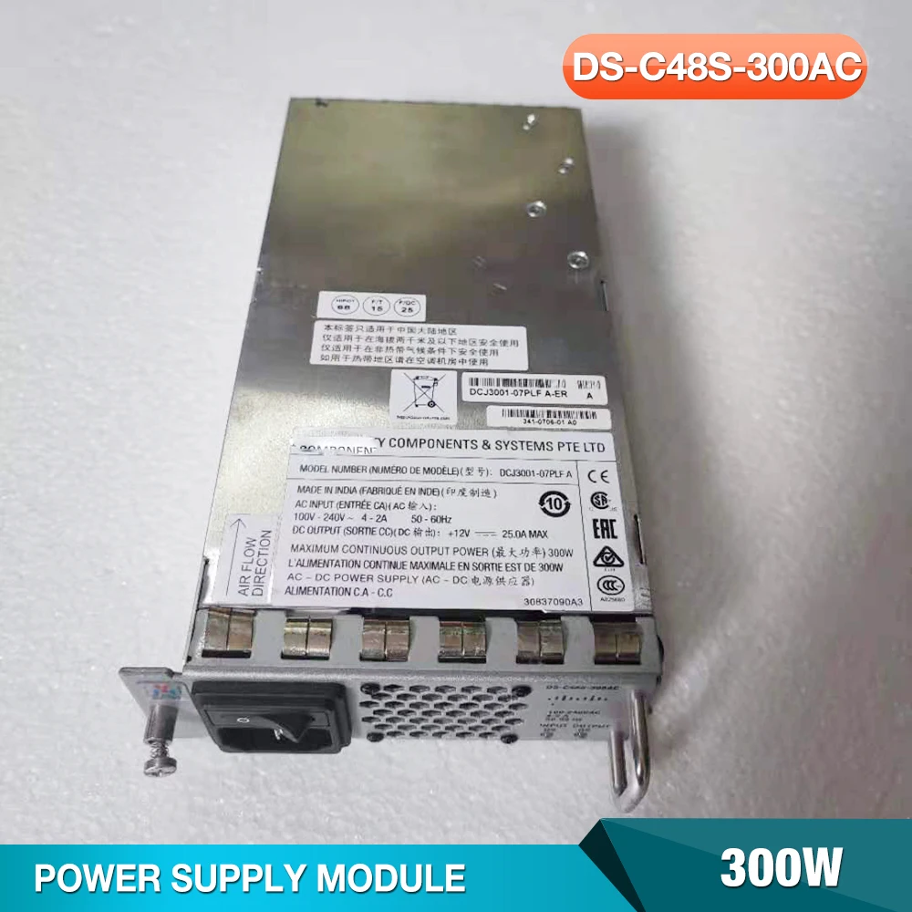 

DS-C48S-300AC For CISCO Power Supply Used On DS-C9148S-K9 Series Switches 341-0706-01 300W