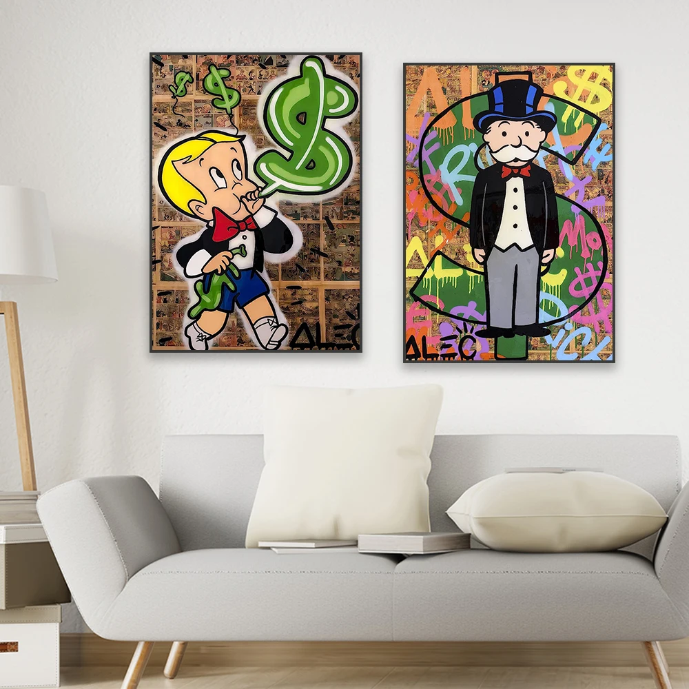 Плакат McDuck с запахом и деньгами Дисней Дональд Дак успешные принты мультяшная