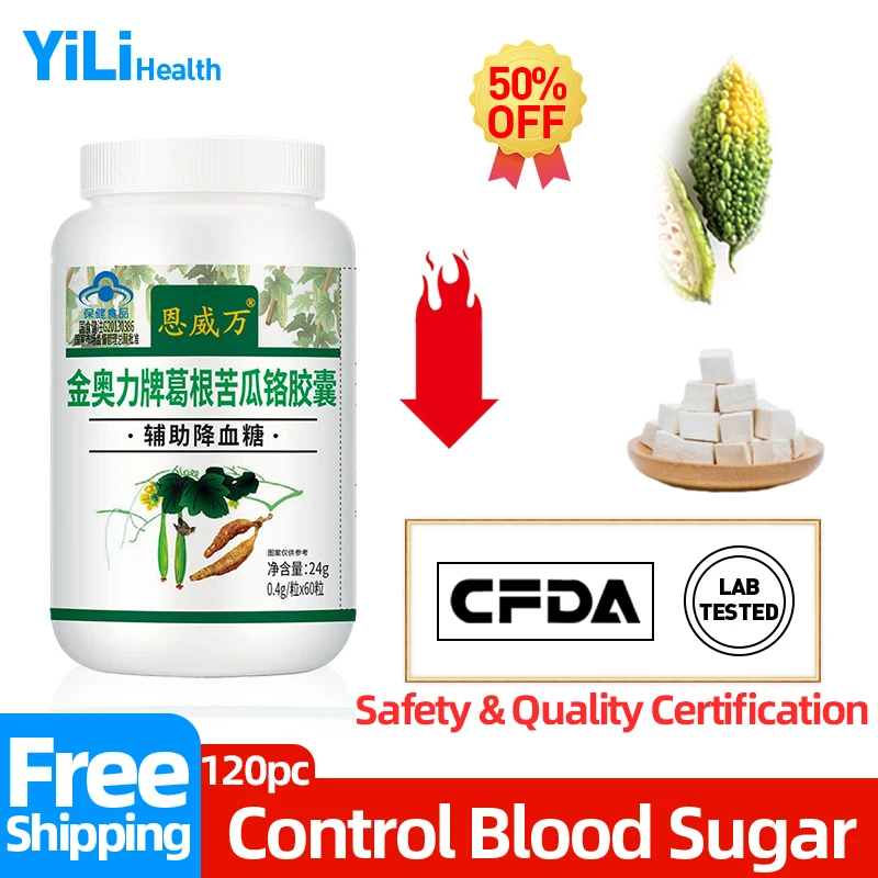 

Diabetes Treatment Capsules Diabetic Medicine Relief Control High Blood Sugar Bitter Melon Extract Supplement 60PC CFDA Approve