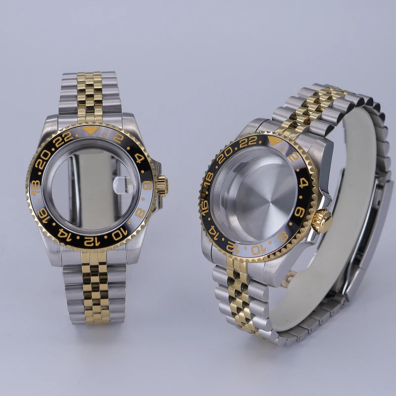 Мужские золотые часы 40 мм ремешок для часов сапфировое стекло водонепроницаемые