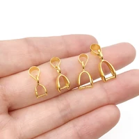 new 10pcs pendant hook fasteners bails clip connectors necklace accessories charm jewelry findings 3x13mm 5x15mm 6x16mm 8x19mm
