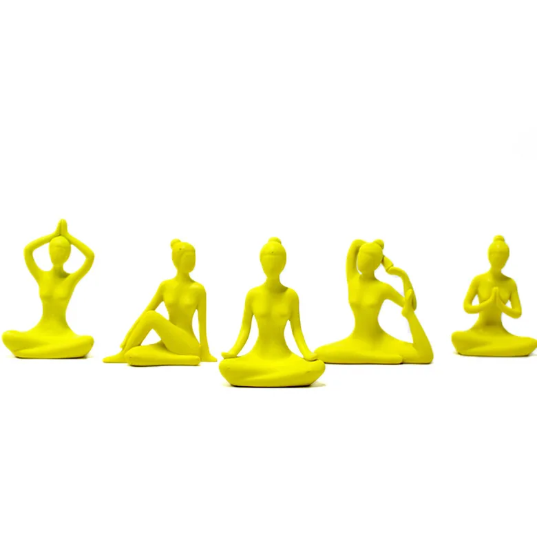 

Home Decoration Accessories New Yoga Sportsman Set Decoration Creative Resin Yoga Action Modeling Decoration Desk Accessories