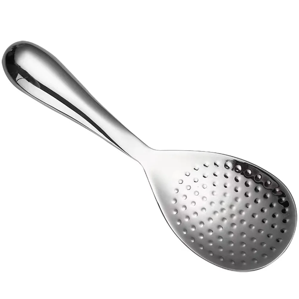 

Stainless Steel Rice Spoon Meal Practical Soup Spoons Household Metal Ladle Restaurant