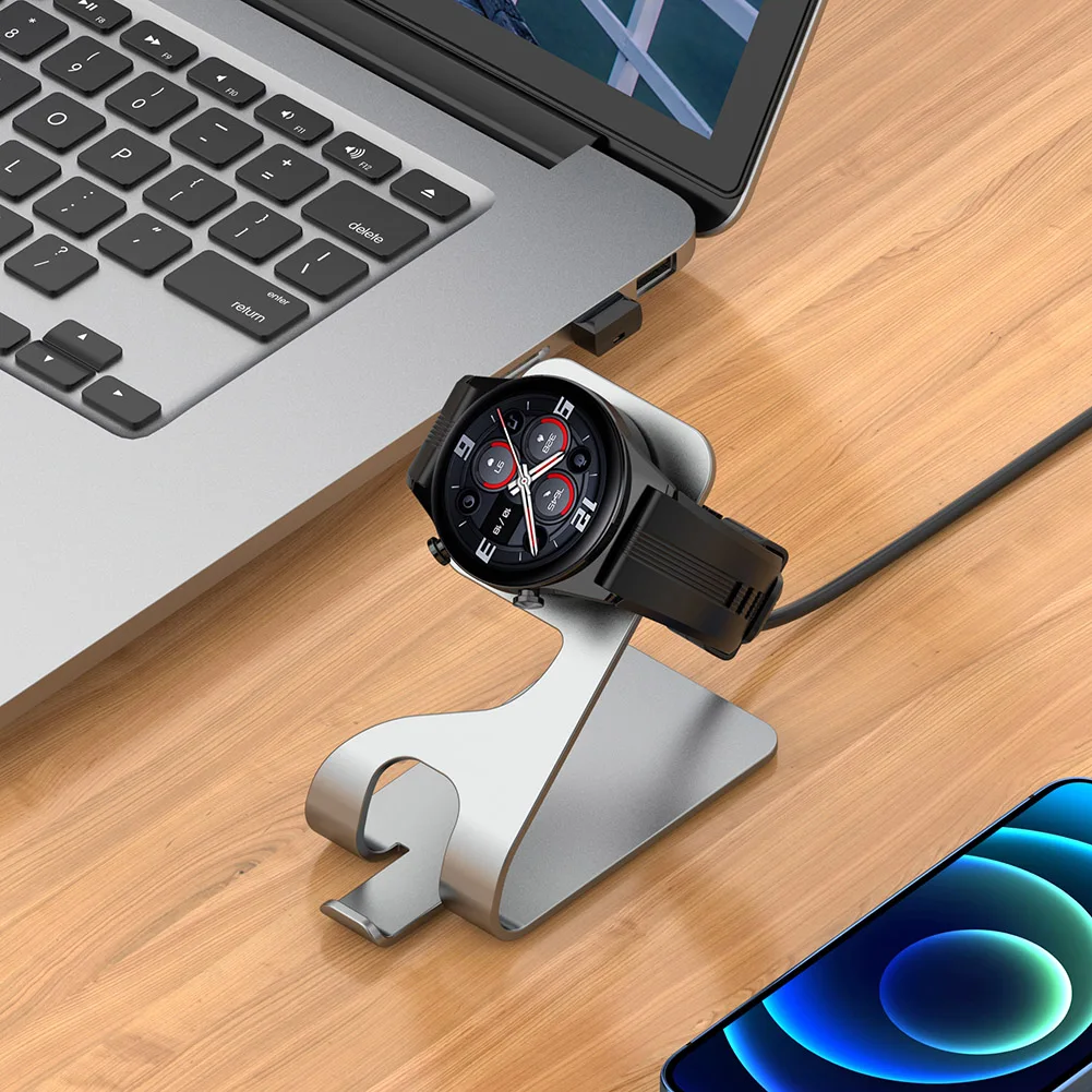 

Charging Dock Holder for Honor Watch GS3 Watch Cradle Charger with Chip Protection Smart Watch Chargers Bracket Aluminum Alloy