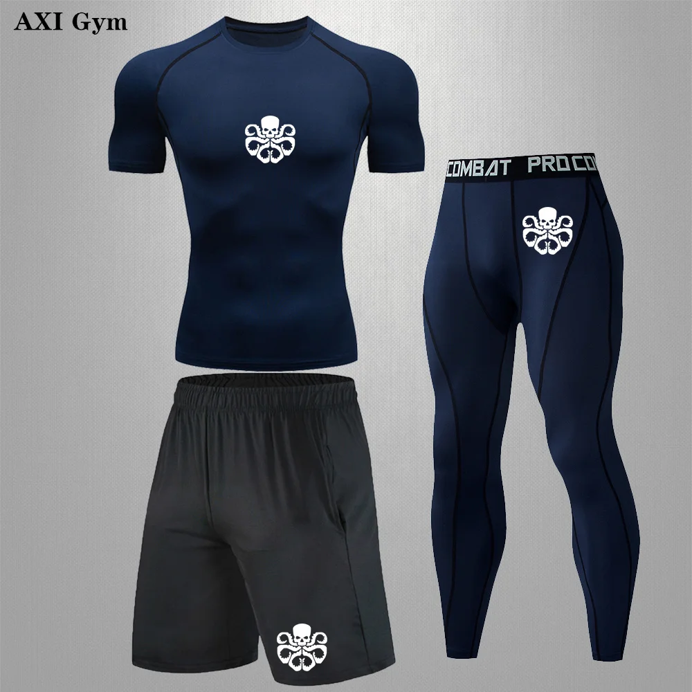 

Top Quality New Thermal Underwear Men Sets Rashguard Compression Sports Suit Sweat Quick Drying Thermo Underwear Men Clothing