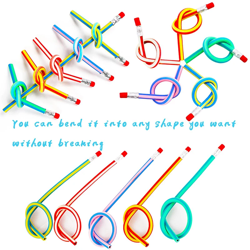 50 шт. милые канцелярские товары красочные Волшебные гибкие мягкие карандаши с