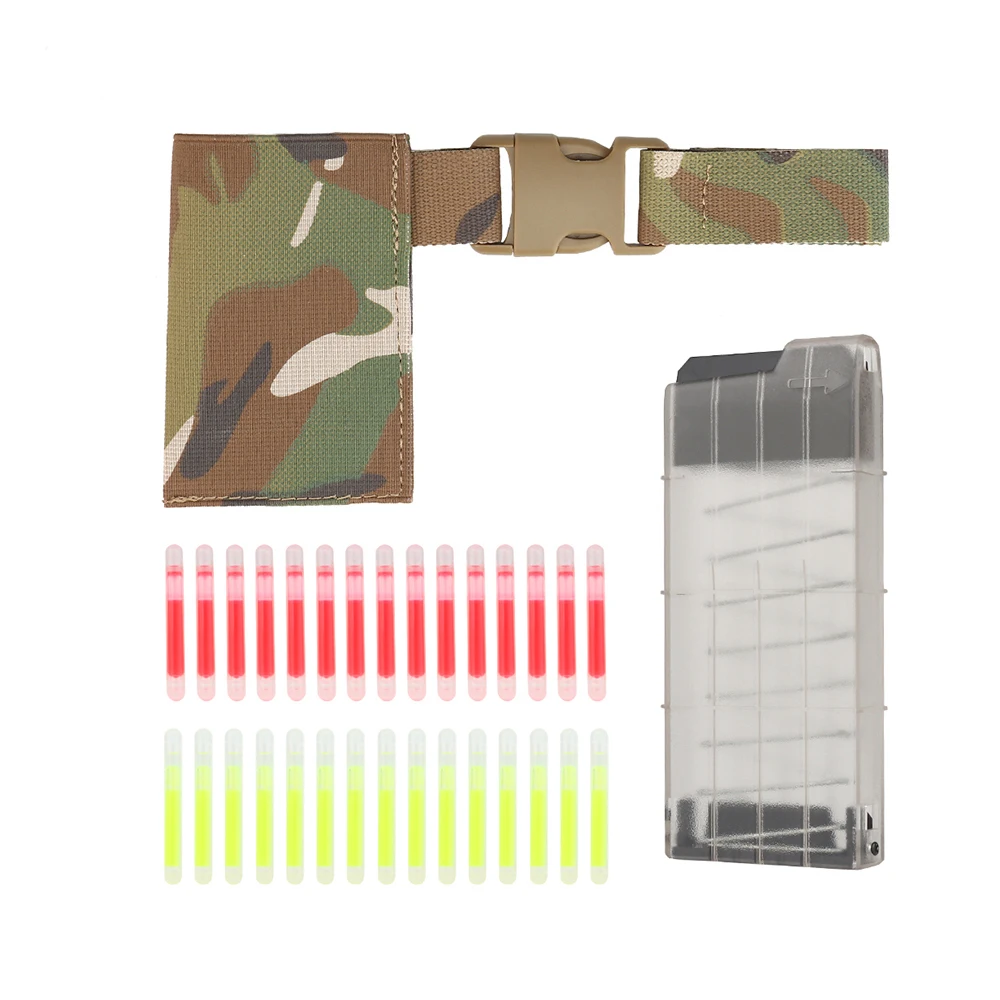 Tactical Marking Light Dispenser Belt Mounted Pouch Hanger Fluorescent Label Glow Lighting Signal Sticks Paintball Accessories