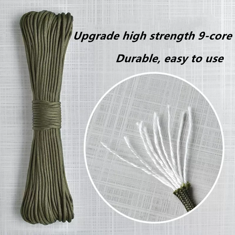 

Паракорд для выживания, 4 размера, диаметр 4 мм, 9 сердечников