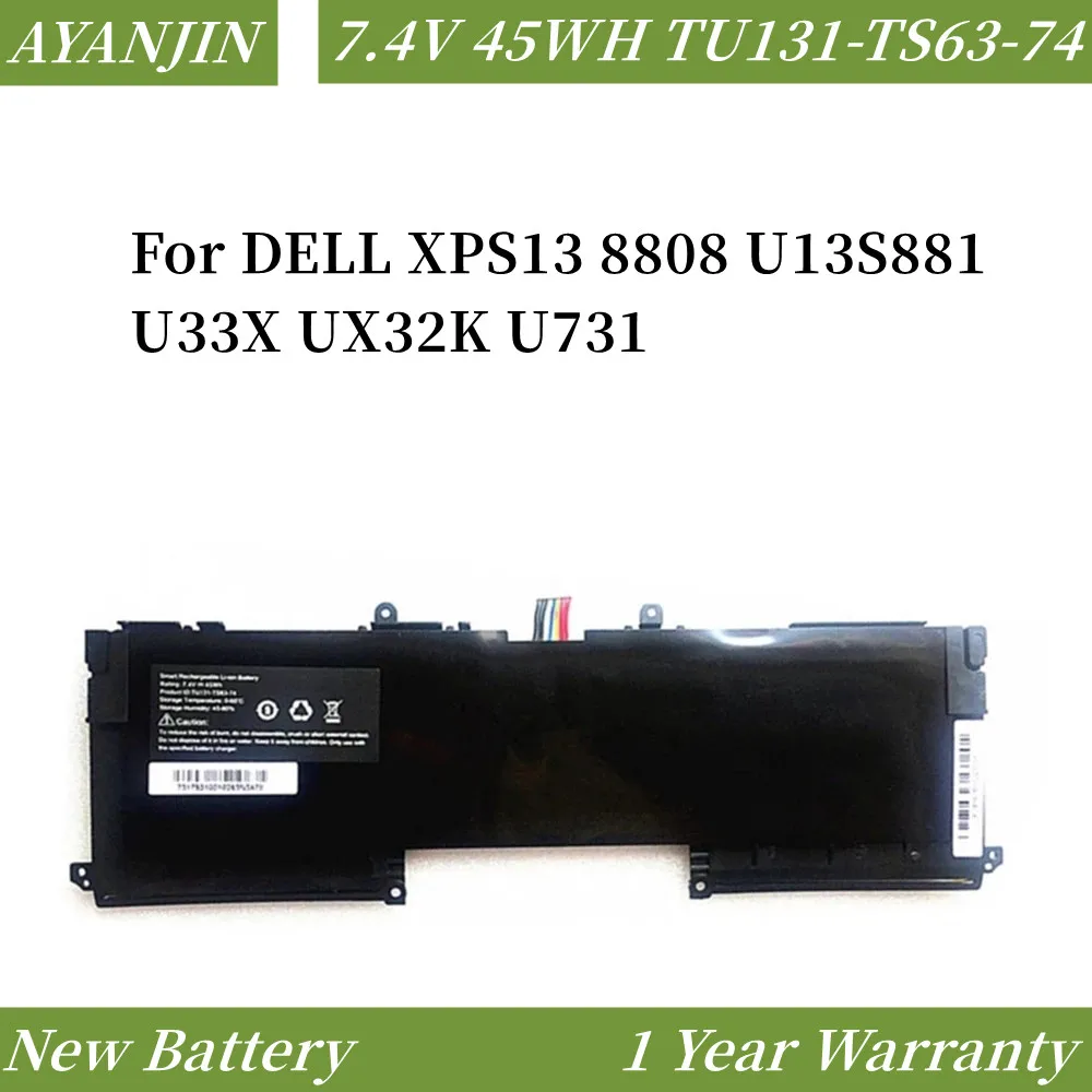 7 4 В 45 Вт TU131-TS63-74 TU131 Аккумулятор для ноутбука DELL XPS13 8808 U13S881 U33X UX32K U731