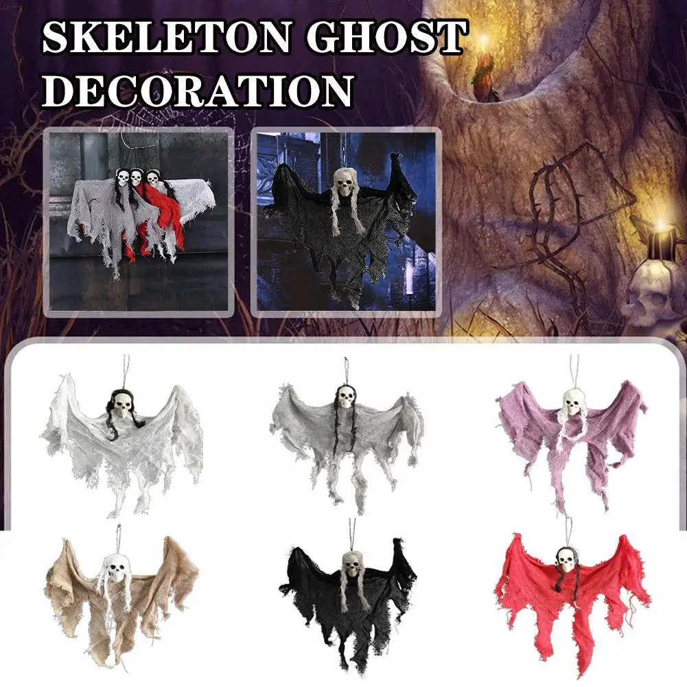 

Halloween Decorations Ghosts Zombies Haunted House Bar Cloaks Hanging Decor Mini Atmosphere Ghosts Home Door KTV Charm Horr Y7V0