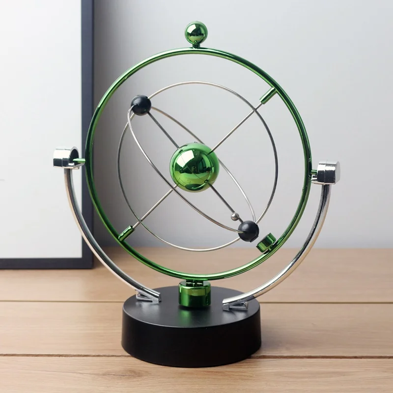 Newton's péndulo bola equilibrio bola giratoria movimiento perpetuo máquina física ciencia péndulo juguete física vaso artesanía decoración del hogar