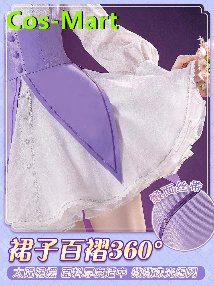 Cos-Mart Re:Life In A Different World From Zero Emilia Косплей Костюм Платье Активная одежда для ролевых