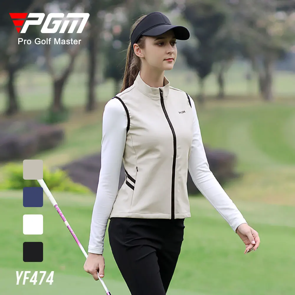 

PGM Golf Vest Windproof Warm Women's Autumn and Winter Windproof Warm Fabric Vest New Clothing