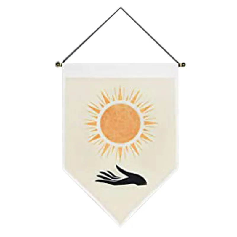 

Bohemian Tapestry Decorative Painting Polyester Material Triangle Flag Sun Moon Stars Bedroom Room Decoration Hanging Painting