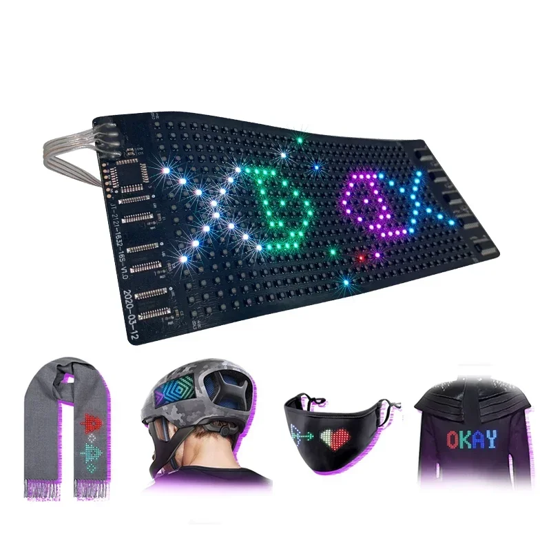Гибкий дисплей 16*32 пикселей цвет RGB фототкань фотоэлемент вставка сделай сам