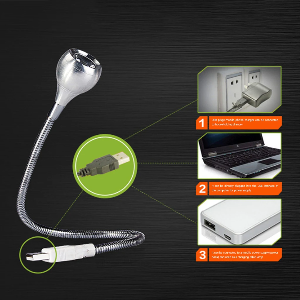 

LED Desk Book Lamp USB Indoor Notebook Night Table Reading Study Light