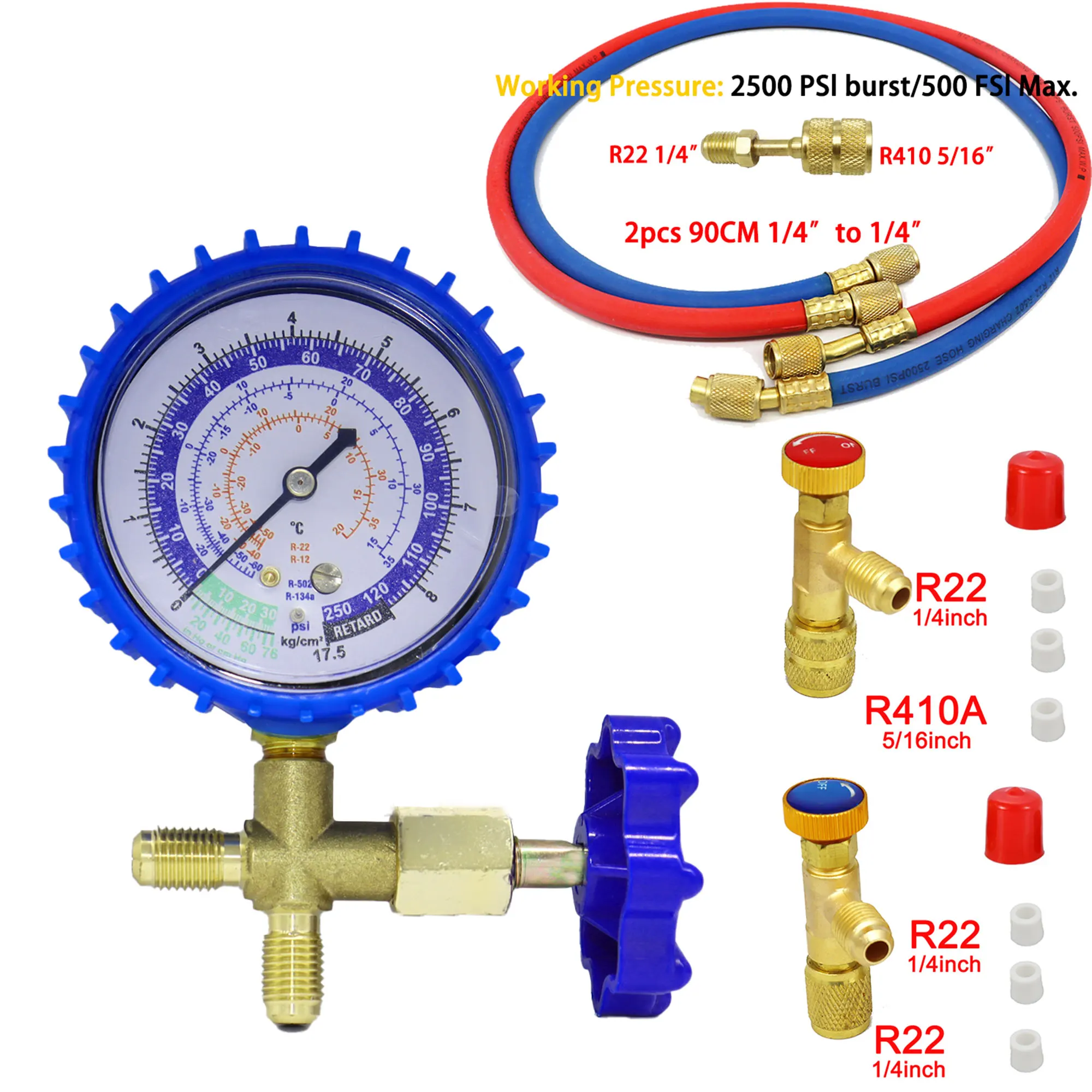 

Манометр для хладагента R12/R22/R134/R502