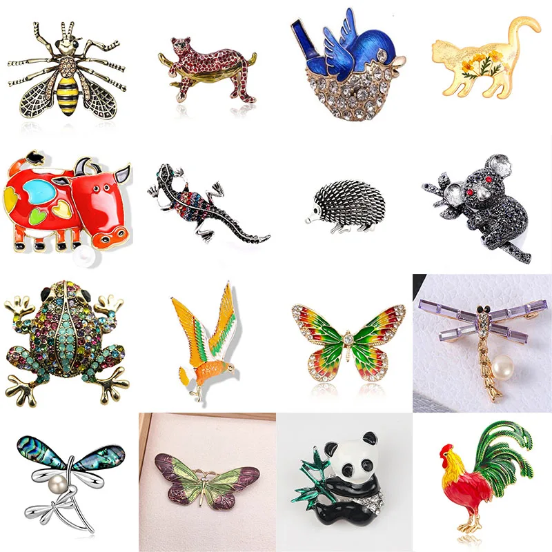 

fashion personality classic beetle insect animal brooch drip oil rhinestone alloy accessories men and women pin