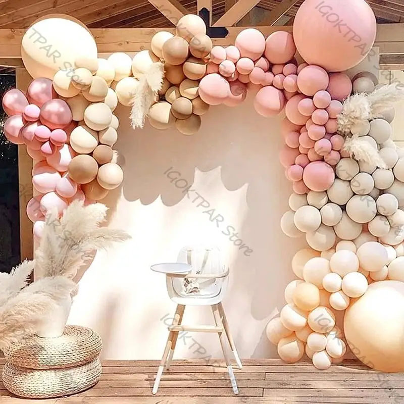 

Blush Nude Balloon Garland Boho Baloon Kit Decoration Wedding Engagement Retro Pink Ballon Arch Birthday Party Baby Shower Decor