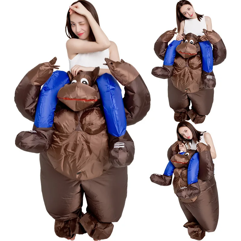 

Simbok Funny Chimpanzee Magic Pants Inflatable Clothes Cartoon Doll Clothing Weird Animal Ride Atmosphere Props