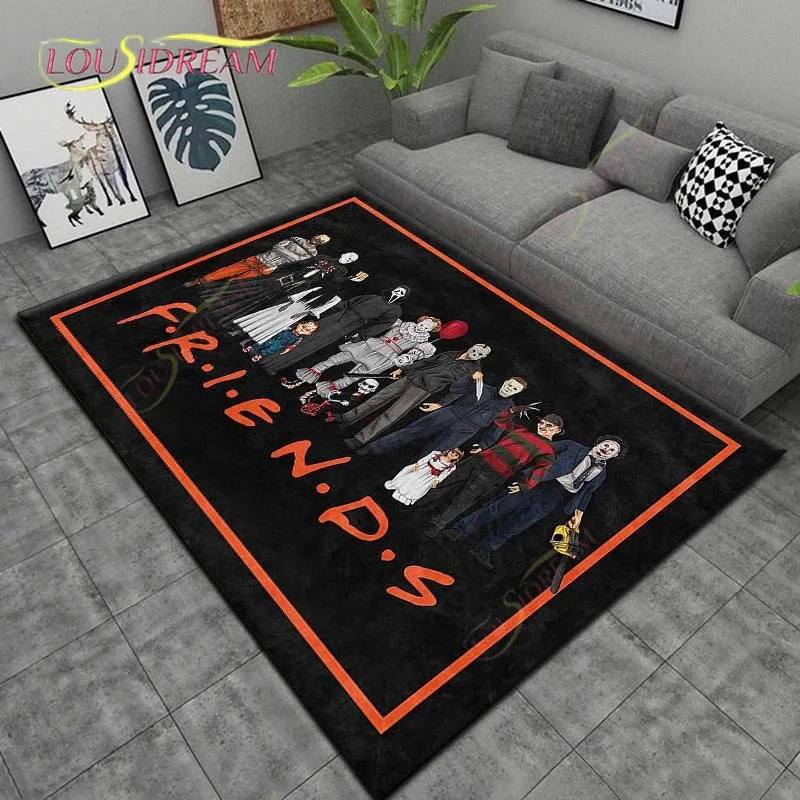 

Horror Halloween Home Carpet Non-slip Floor Mat Area Rug Print Home Living Room Bedroom Doormat