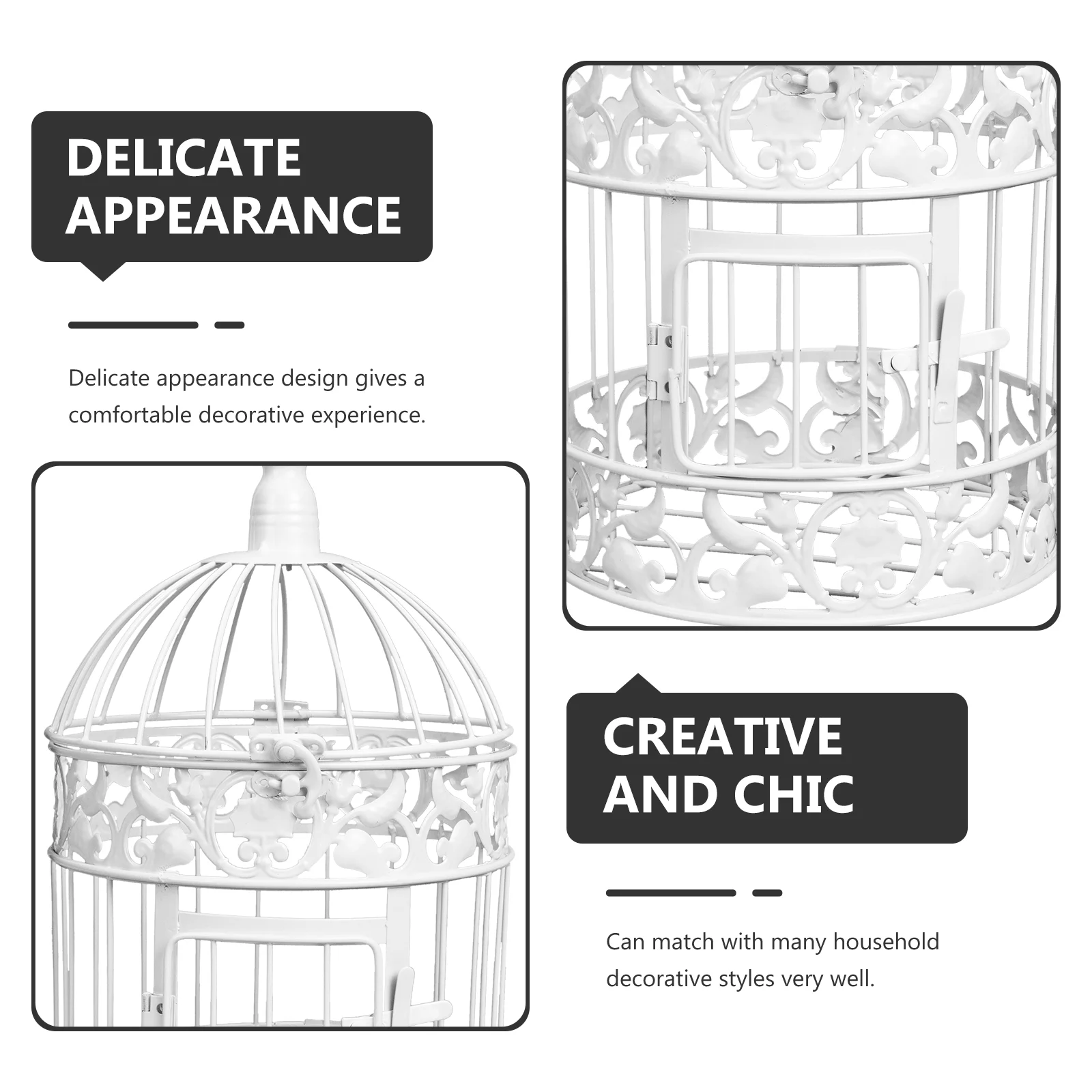 Открытое украшение в виде птичьей клетки световые украшения дома для реквизит