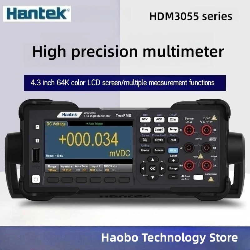 

Hantek HDM3055S/A/B digital desktop five and a half digit multimeter supports USB/232/485 communication interface