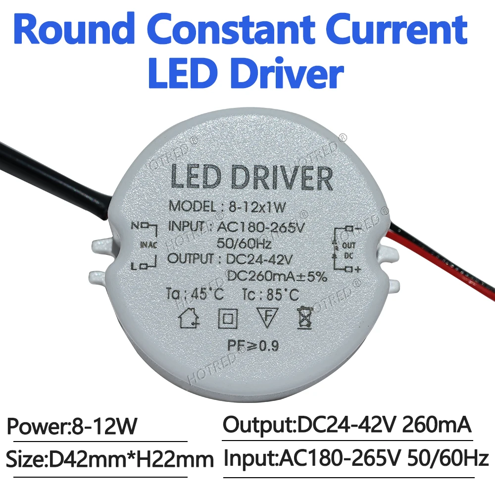Водонепроницаемый трансформатор HotRed 7-18Вт  для светодиодных лент