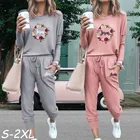 Женский спортивный костюм с принтом New Faith, комплект из двух предметов, топ + брюки, толстовка, пуловер, свитшот с карманами, женский костюм