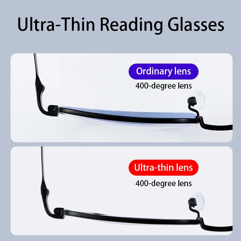 Ультратонкие титановые очки для чтения мужчин супер быстрое устройство