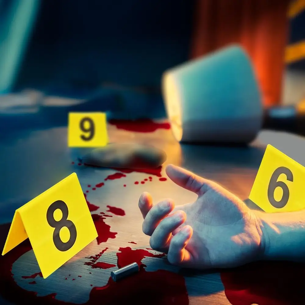 10 шт. реквизит для Хэллоуина No 1/10 маркер доказательств двусторонние акриловые