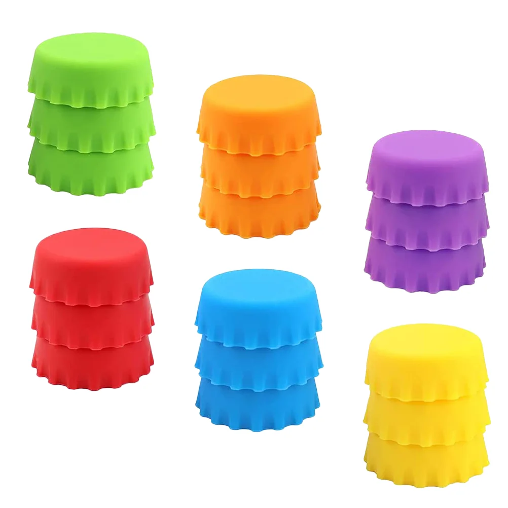 

Bottlecaps Beer Silicone Stopper Sealer Reusable Stoppers Plugs Lids Water Plug Color Saver Drink Soda Sealing Beverage Cap