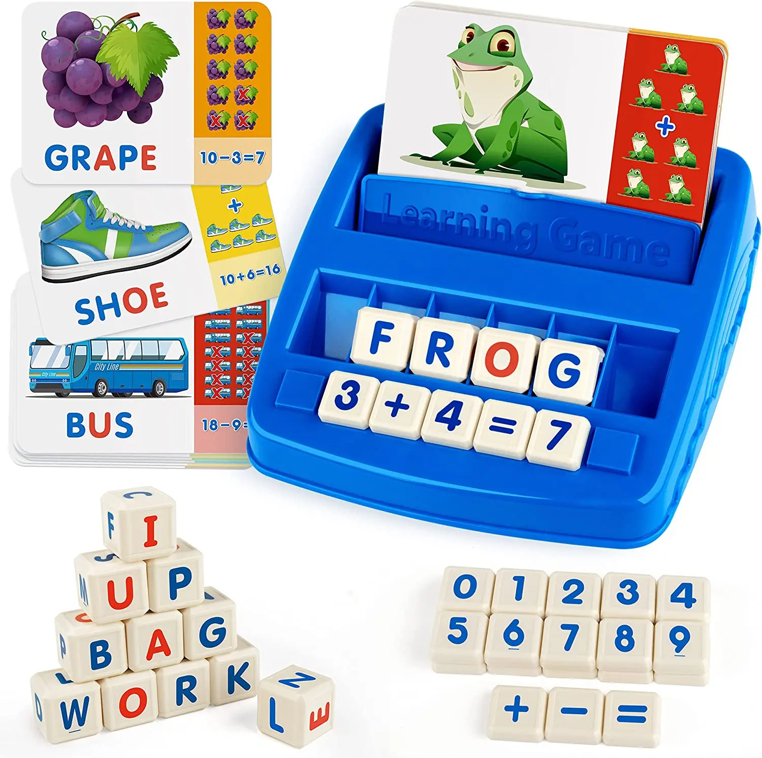 

Matching Letter Game,Alphabet Spelling Reading Flash Cards,Math Number Words Puzzle Montessori Early Learning Educational Gift
