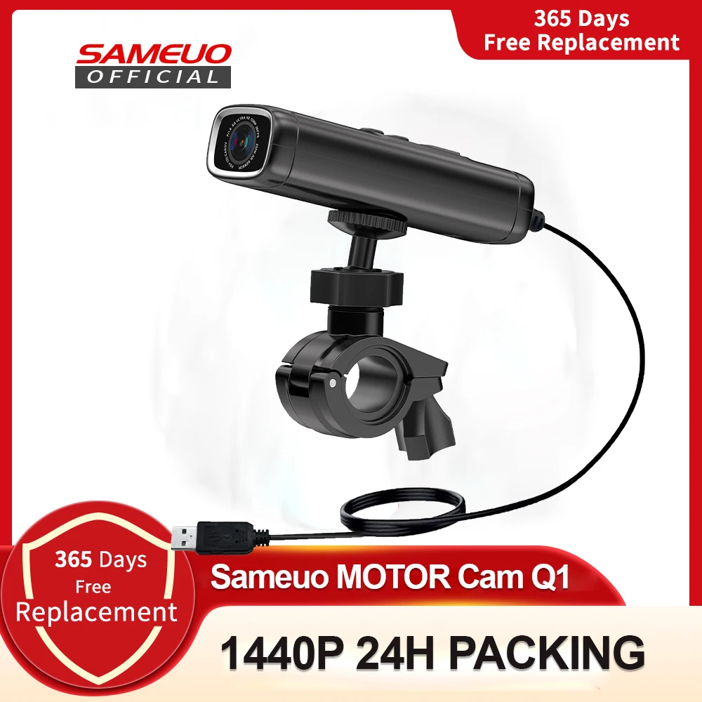 

Sameuo Q1 motorcycle camera Video recorder 1440P dash cam moto bike Camera helset camera Motorcycle dvr waterproof dashcam wifi