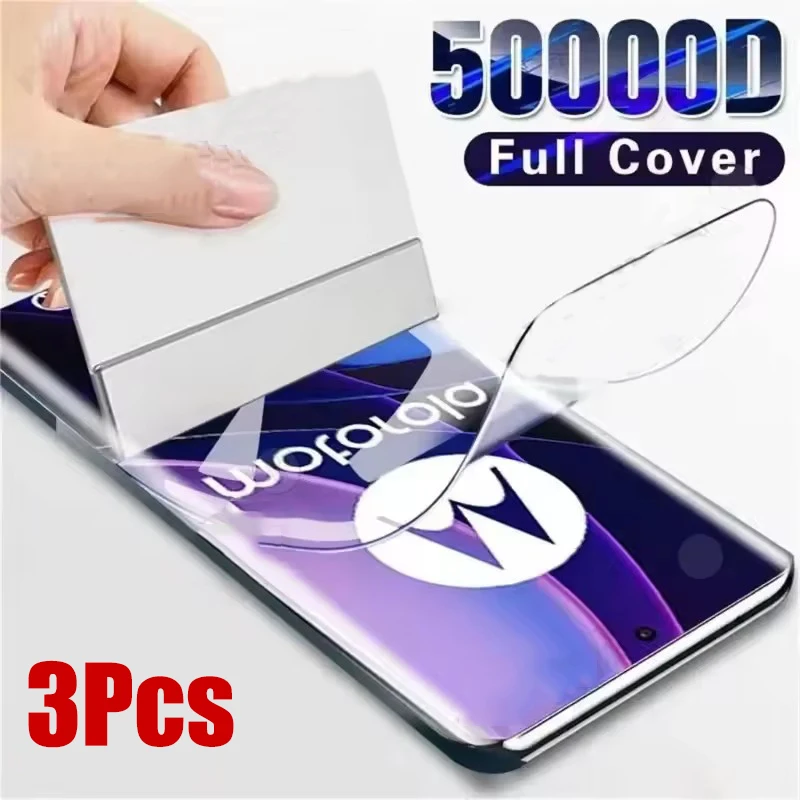 Фото 3 шт. гидрогелевая пленка для Motorola G52 G82 G71S G42 G32 G72 MOTO G8 G7 G6 Plus G9 G8 Play G10 G9 G8 G7 Защитная пленка для экрана питания №1