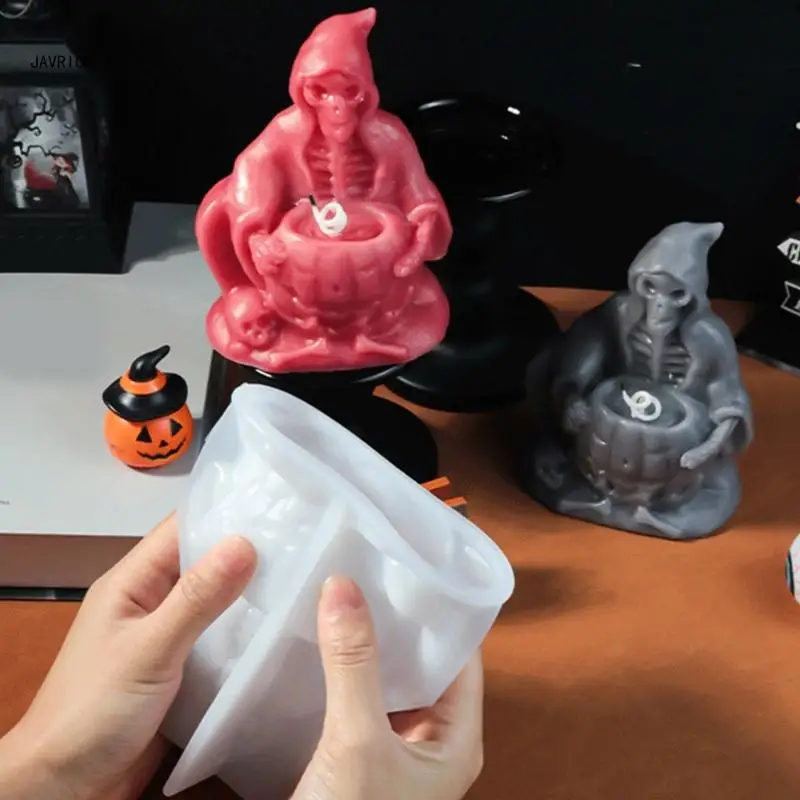 Силиконовые формы для свечей на Хэллоуин принадлежности изготовления