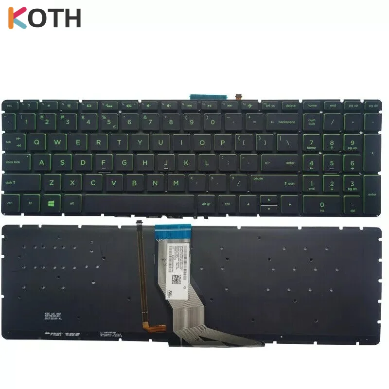 Фото Новая клавиатура США для HP Pavilion Power 15-CB 15-CB024CL 15-CB077CL с зеленой подсветкой №4