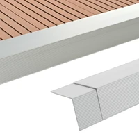 5 pcs decking angle trims aluminium decking boards tiles home decoration silver 170 x 5 5 x 4 5 cm