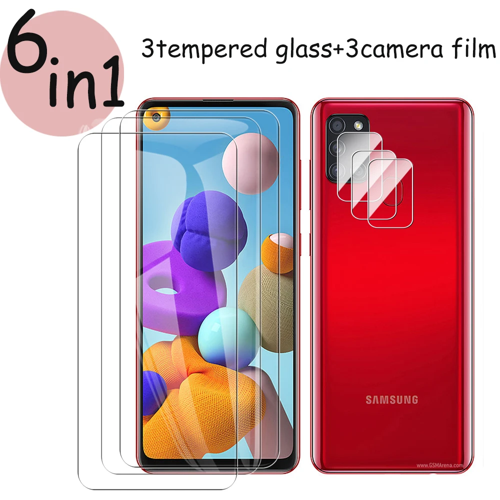 

6in1 Tempered glass screen protective film for Samsung a21s / A22 4G / A22 5g / M32 4G / M22 / a22s 5g / wide 5 / F42 5g / A23