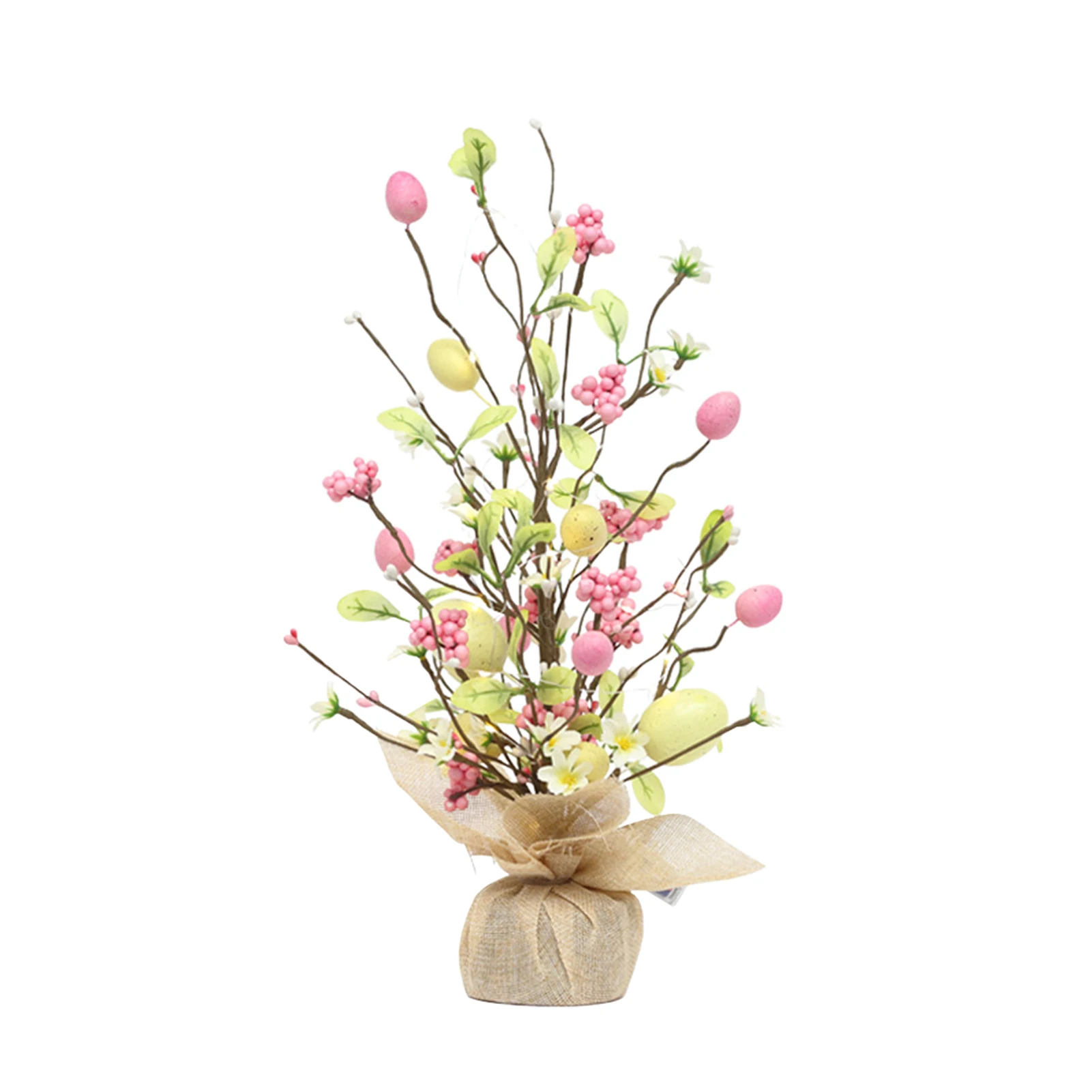 

45CM Lighted Tree Craft Easter Decoration Party LED Tabletop Durable Ornament Centerpieces Artificial Home Gift Twig