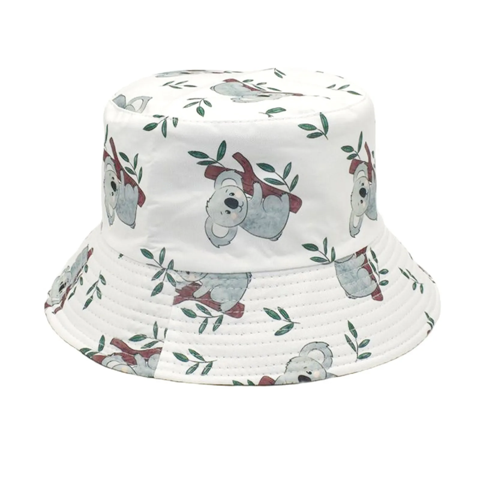 

Reversible Fishing Hat Fisherman Cap For Boys Girls Korean Cute Bear Print Femme Gorro Summer Bucket Hats Women Men Panama Hat