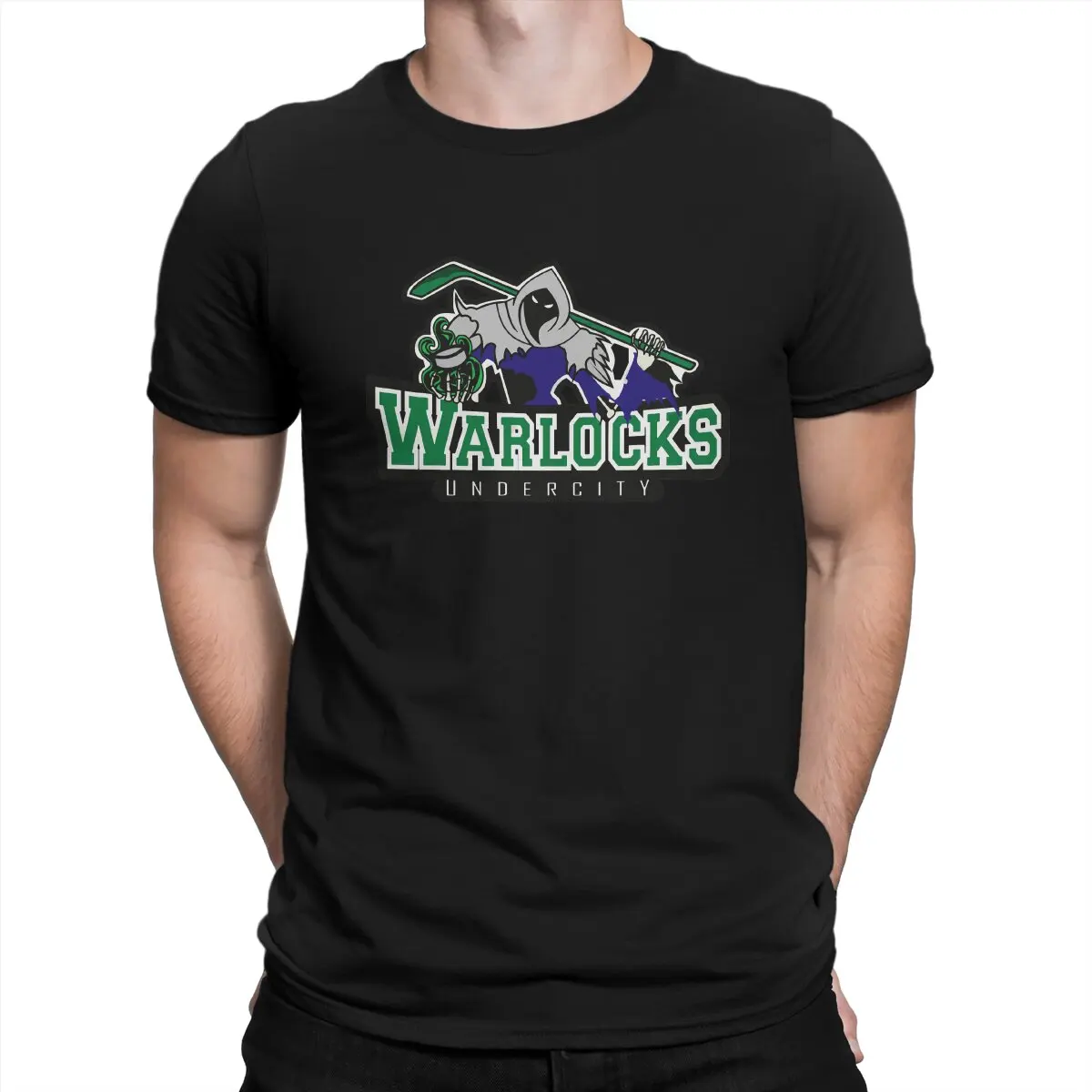

World Of Warcraft WOW Game Creative TShirt for Men Warlocks Of Undercity Round Neck Basic T Shirt Hip Hop Gift Clothes