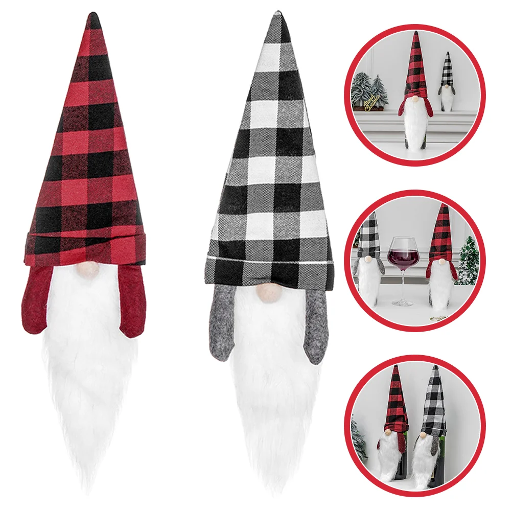 

Bottlechristmas Covergnometopper Tomte Decoration Santa Table Swedish Hat Scandinavian Outfits Sleeves Party Sweater Decorations