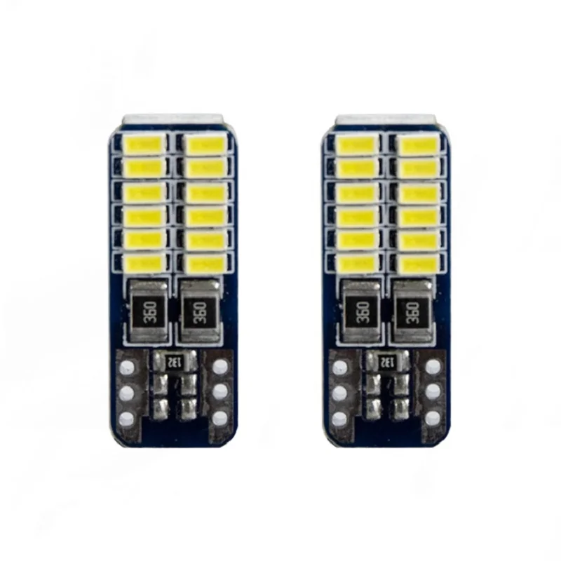 

Автомобильные светодиодные лампы T10 LED 194 168 W5W 3014 SMD 24, парковочные лампы, боковые лампы, 12 В постоянного тока, 50 шт.