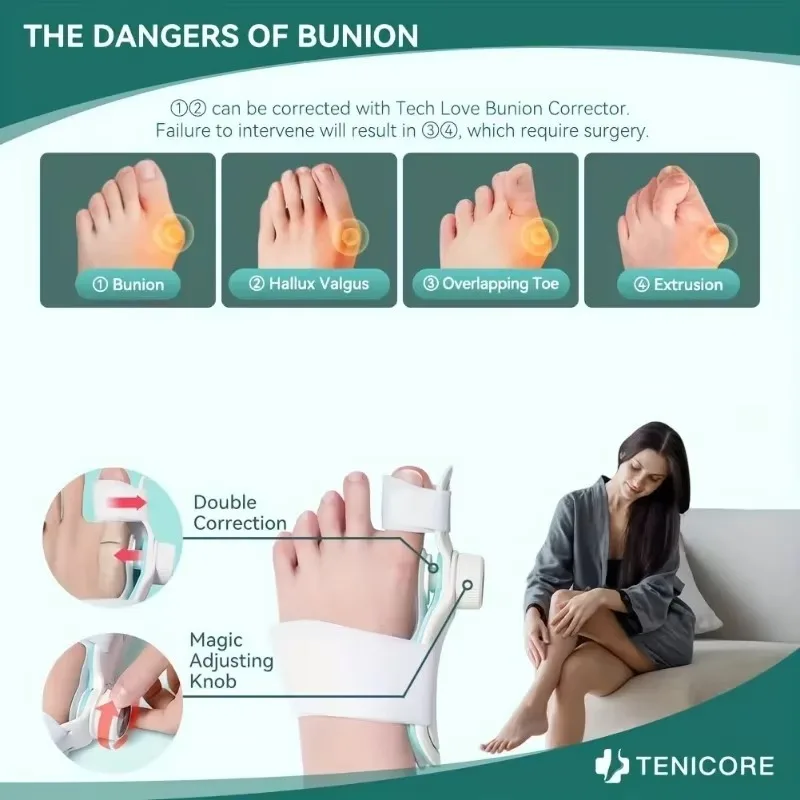 Корректор Hallux Valgus Tech Love регулируемая ручка коррекционный сепаратор для большого