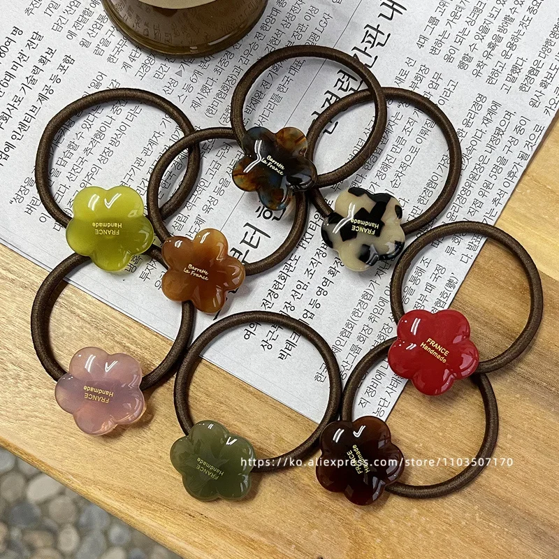 Маленькие красочные цветы ~ Южная Корея Франция Золотые кольца для волос Biao