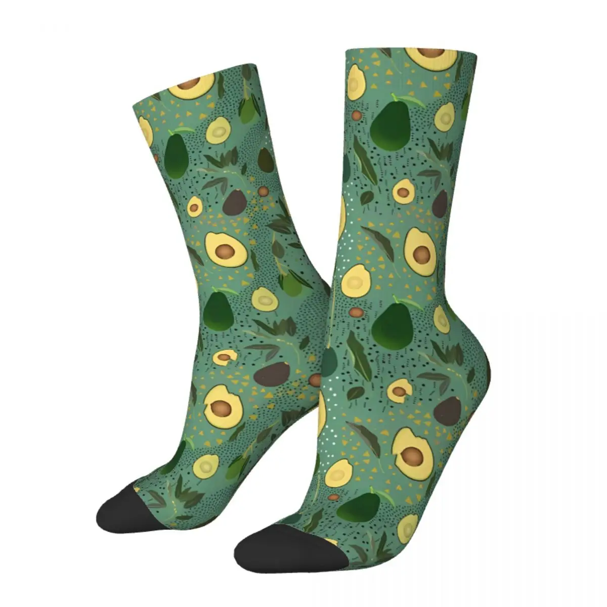 

Green Glam Fruit Avocado Kawaii Socks Shopping Cartoon Pattern Socks