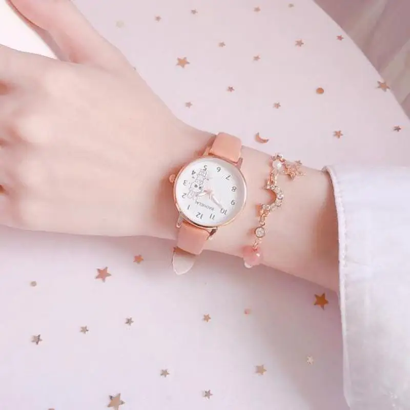 

Простые круглые кварцевые стандартные повседневные наручные часы с кожаным ремешком модные часы для водонепроницаемых наручных часов для женщин