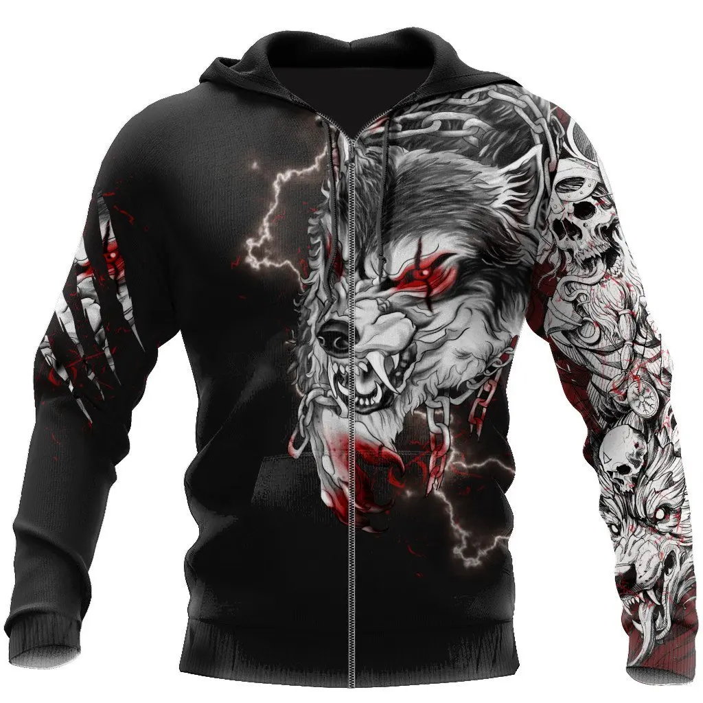 

New Fashion Men Wolf Animal 3D Printed Hooded Hoodies Men / Women's Shinning Wolf Design Sweatshirts 3D Harajuku Hoody -18