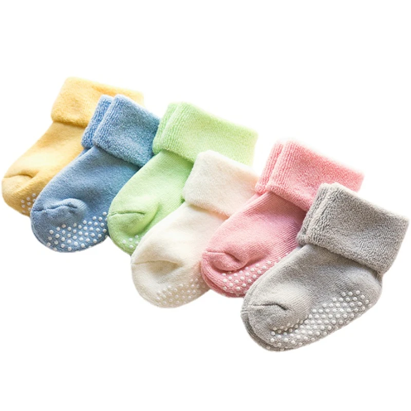 

1 пара, Детские Зимние хлопковые носки на возраст 0-3 года